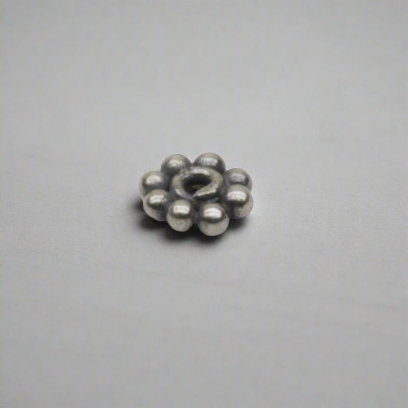 Daisy Flower Bead Spacer Sterling Silver 4mm