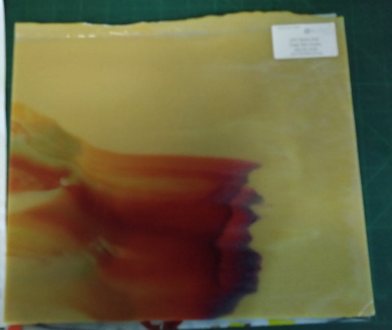 Soft Yellow, Deep Red Streaky Striker Bullseye Sheet 2250 3MM