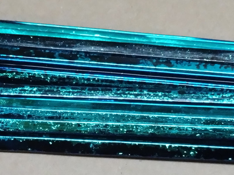 10 Dichroic Noodles on Black Glass COE104 Seconds