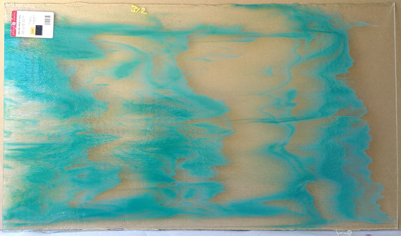 Bullseye Glascadia: Opaline & Teal Green Bullseye Sheet 30614A 3MM