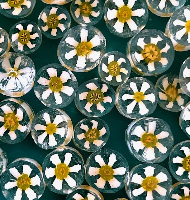 Daisy Flower Millefiori Murrine Float Glass