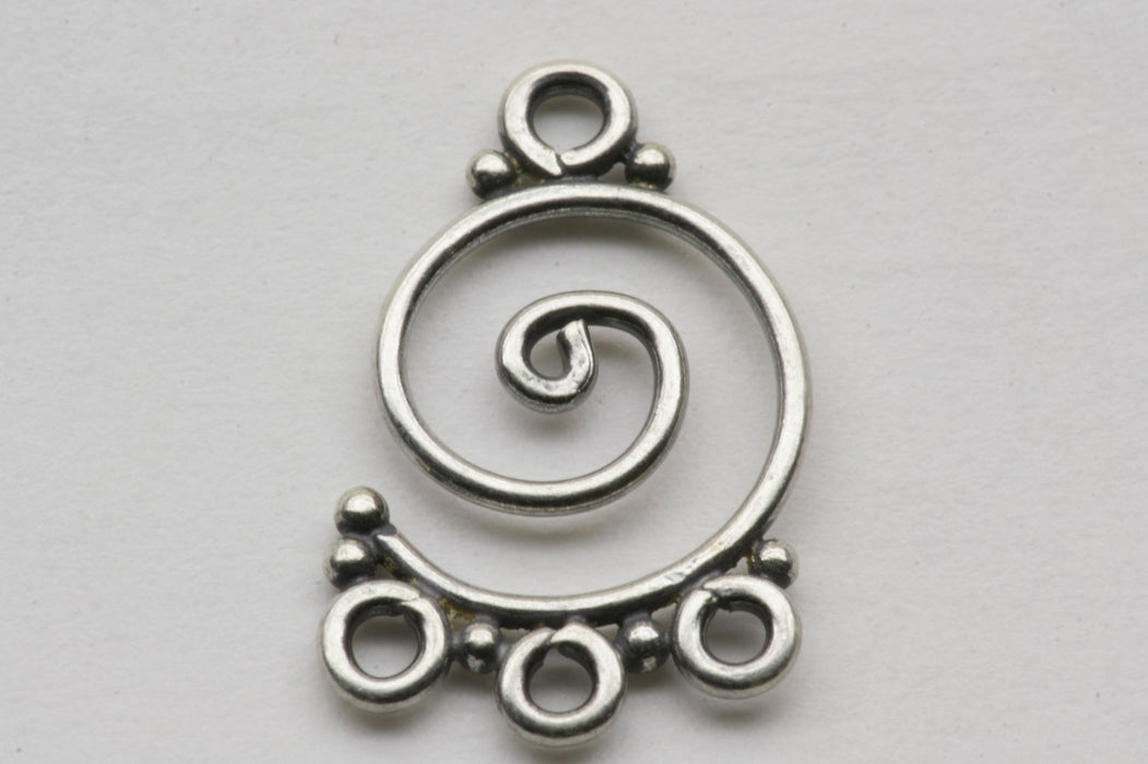 Swirl with Multiple Loops Vermeil Sterling Silver