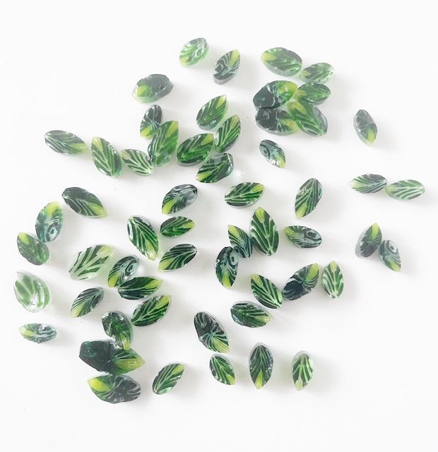 Green Leaf Millefiori Murrine Float Glass