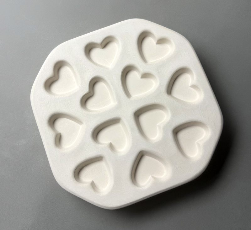 Twelve Small Hearts CPI Glass Moulds LF261
