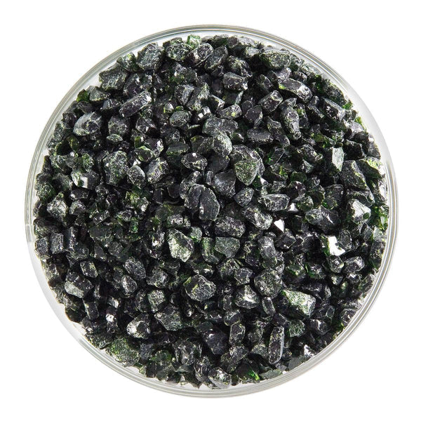 Light Aventurine Green Transparent Bullseye Frit 1412