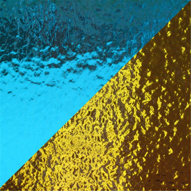 Light Blue/Gold Dichroic Square on Black Sheet DichroMagic COE104