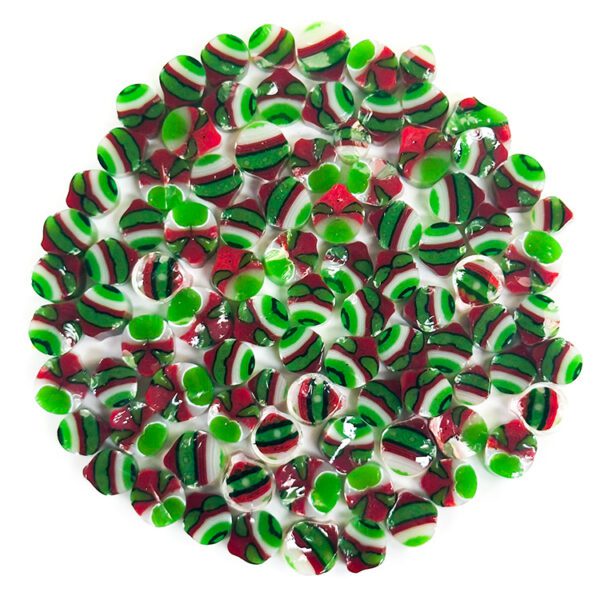 Red and Green Bauble Christmas Millefiori Murrine COE096