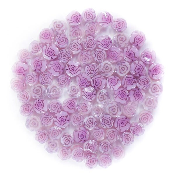 Pink Rose Flower Millefiori Murrine COE096
