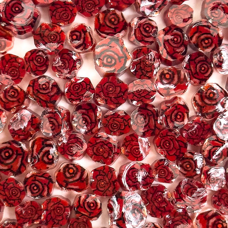 Red Roses - Flower Millefiori Murrine COE090