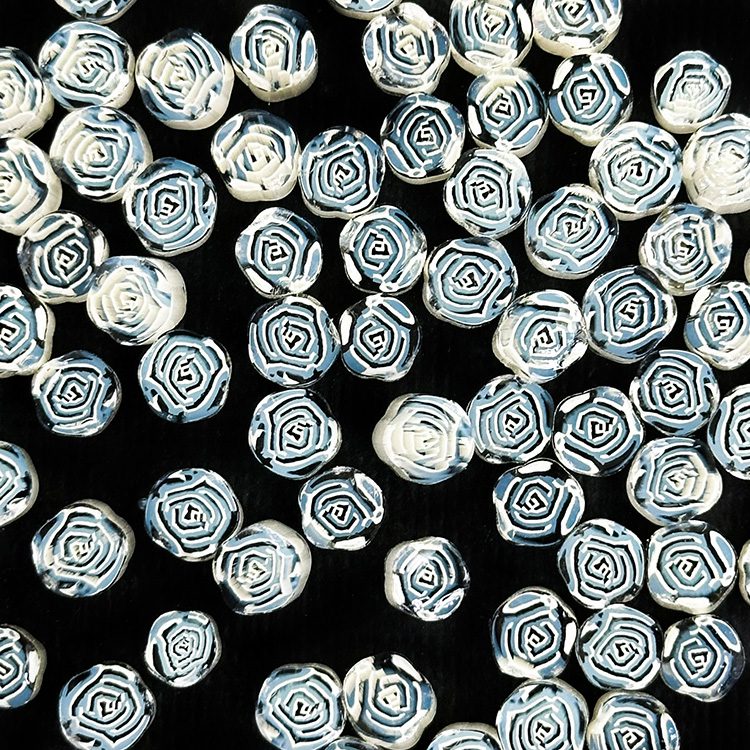 White Roses - Flowers Millefiori Murrine COE090