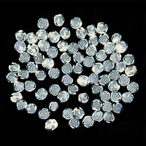 White Roses - Flowers Millefiori Murrine COE090