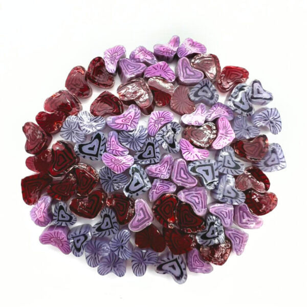 Mixed Hearts Millefiori Murrine COE096