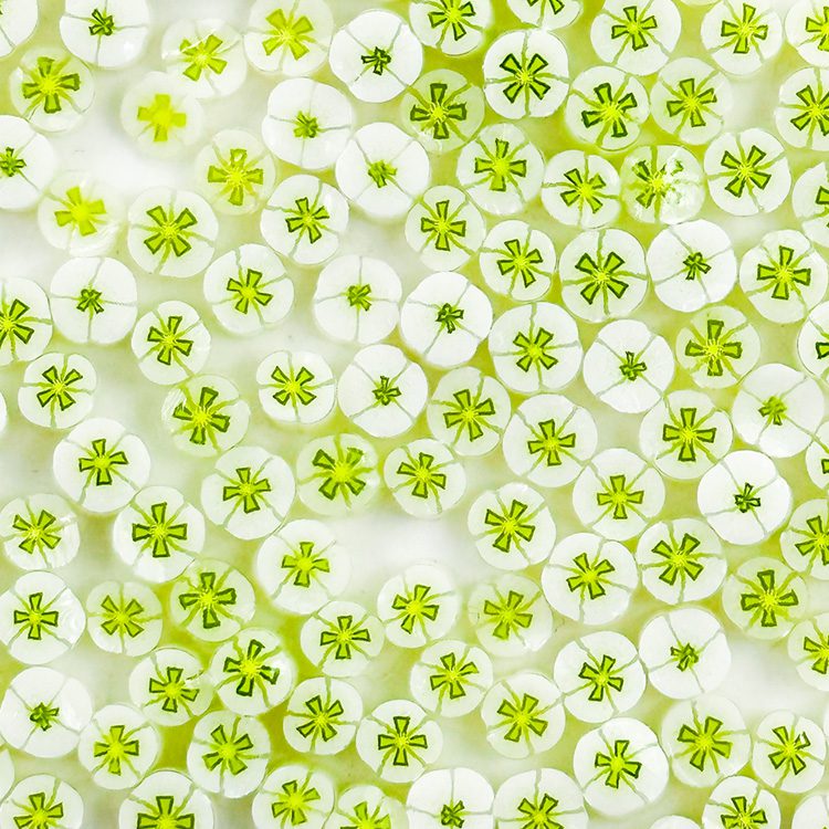 French Vanilla Poppy Millefiori Murrine COE090