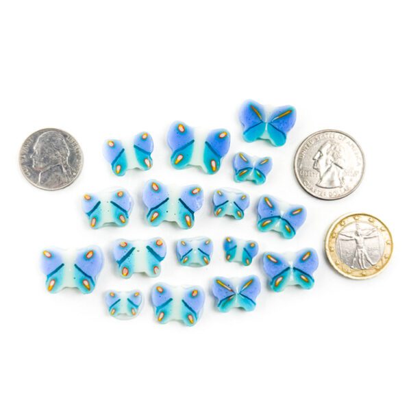 Mixed Sized Butterflies Millefiori Murrine COE096