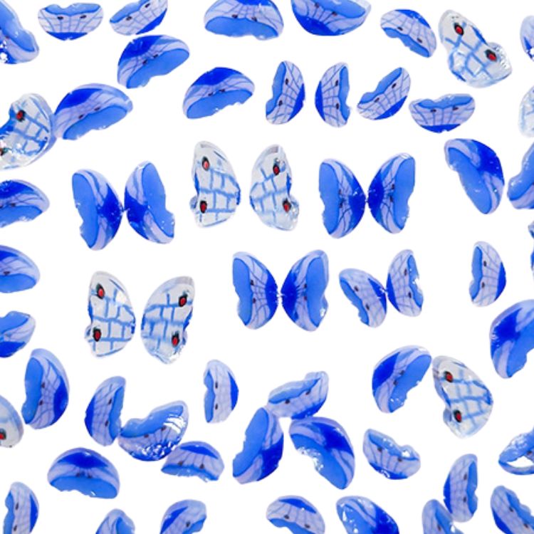 Sapphire - Butterfly Millefiori Murrine Tabitha's Emporium COE090