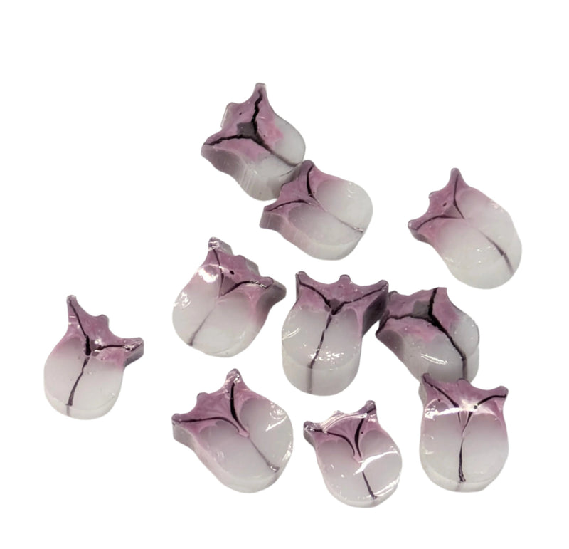 Blush Tulip Flowers Millefiori Murrine COE096