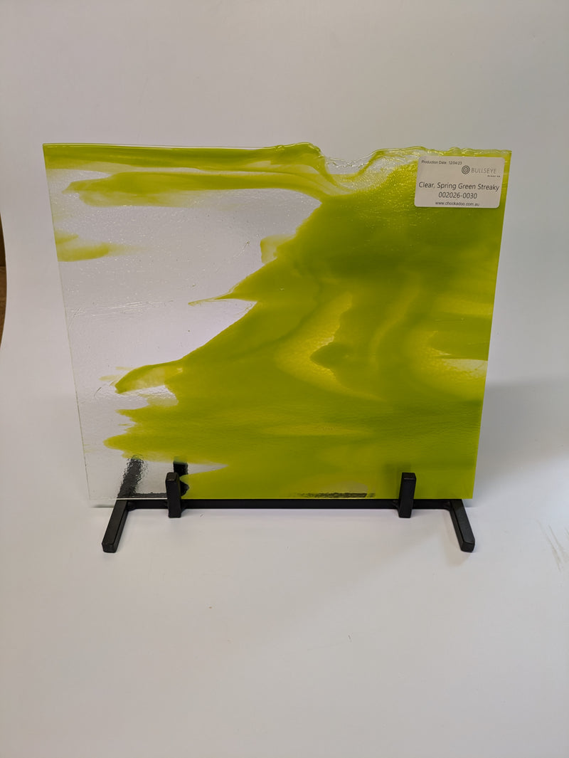 Clear, Spring Green Streaky Striker Bullseye Sheet 2026 3mm Full Sheet
