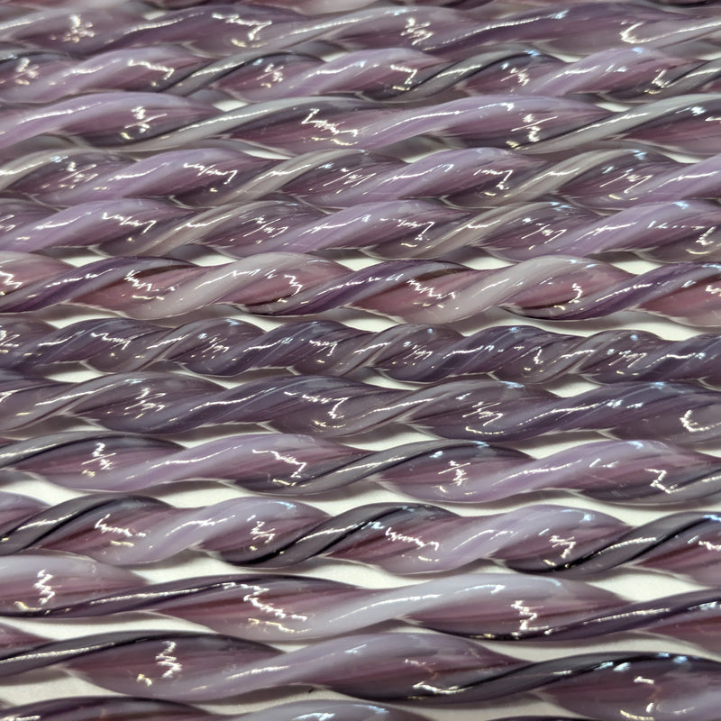 Purple Flat Twisted Glass Cane COE090