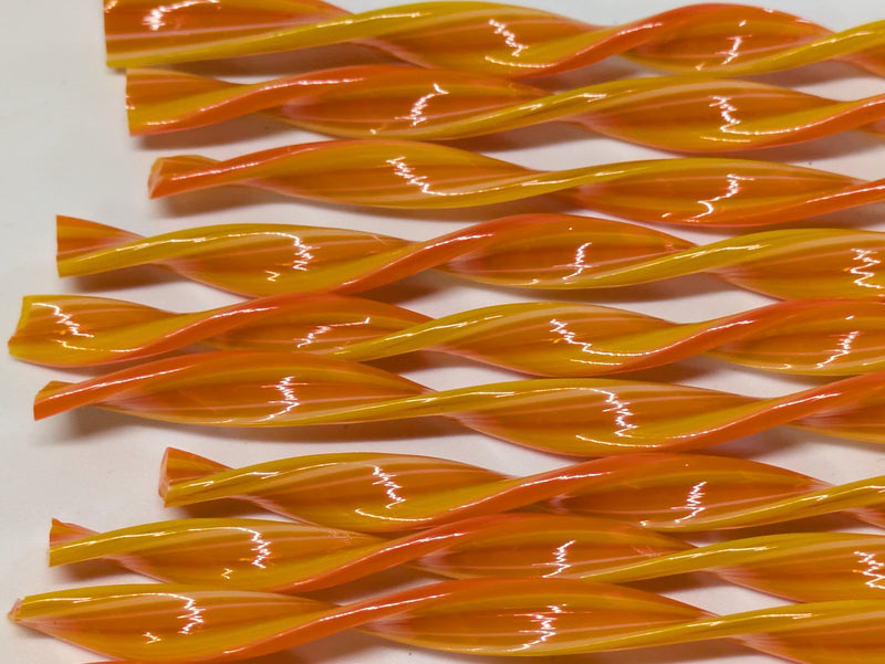 Autumn Flat Twisted Glass Cane COE090