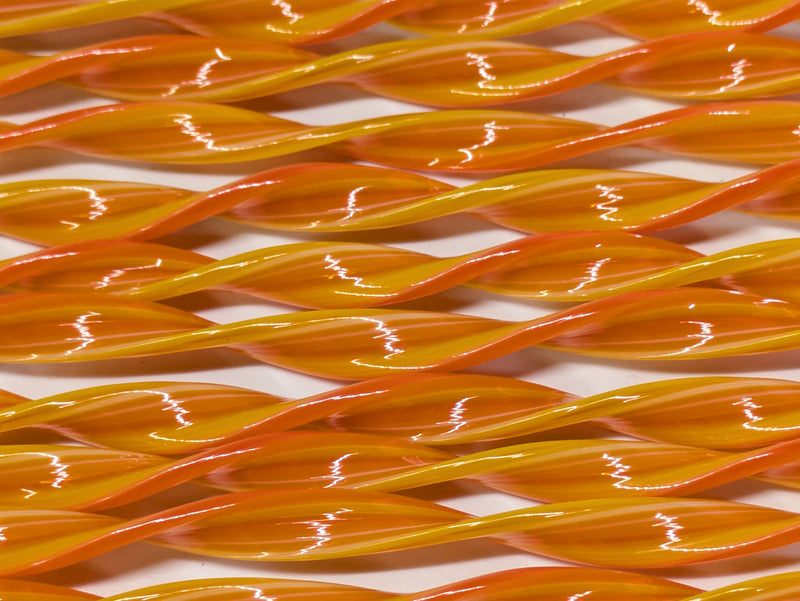 Autumn Flat Twisted Glass Cane COE090