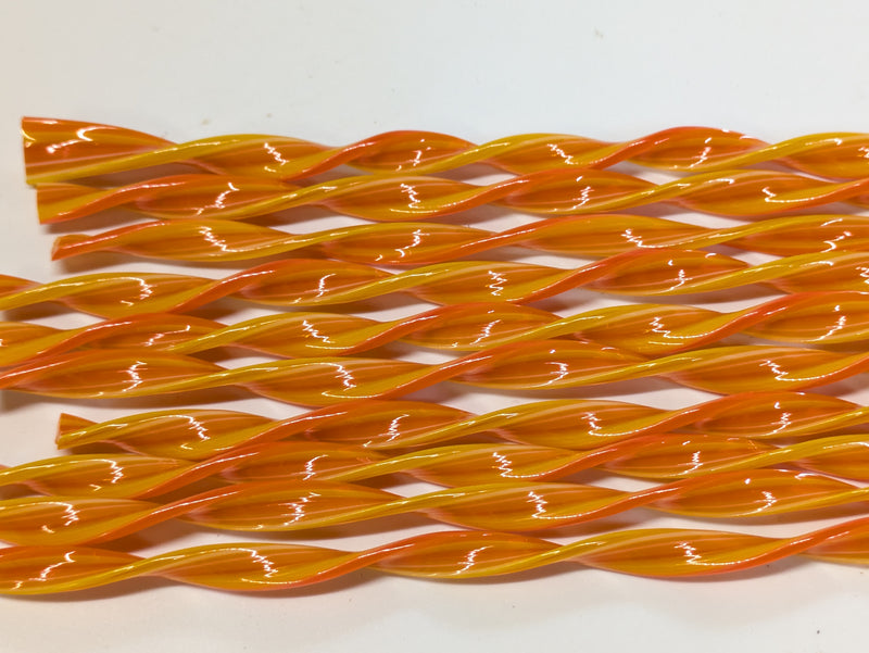 Autumn Flat Twisted Glass Cane COE090