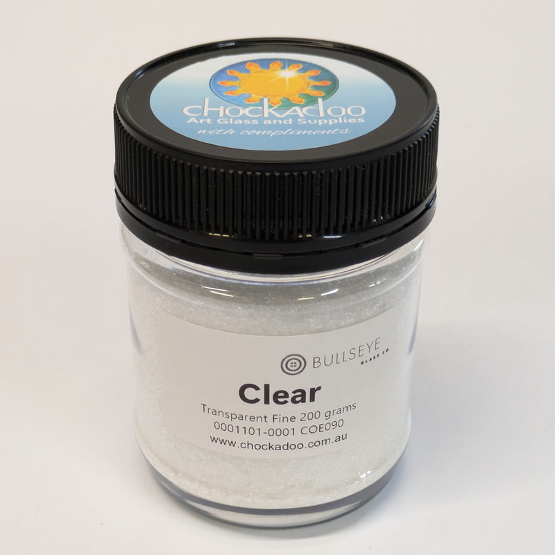 Clear Transparent Bullseye Fine Frit 1101