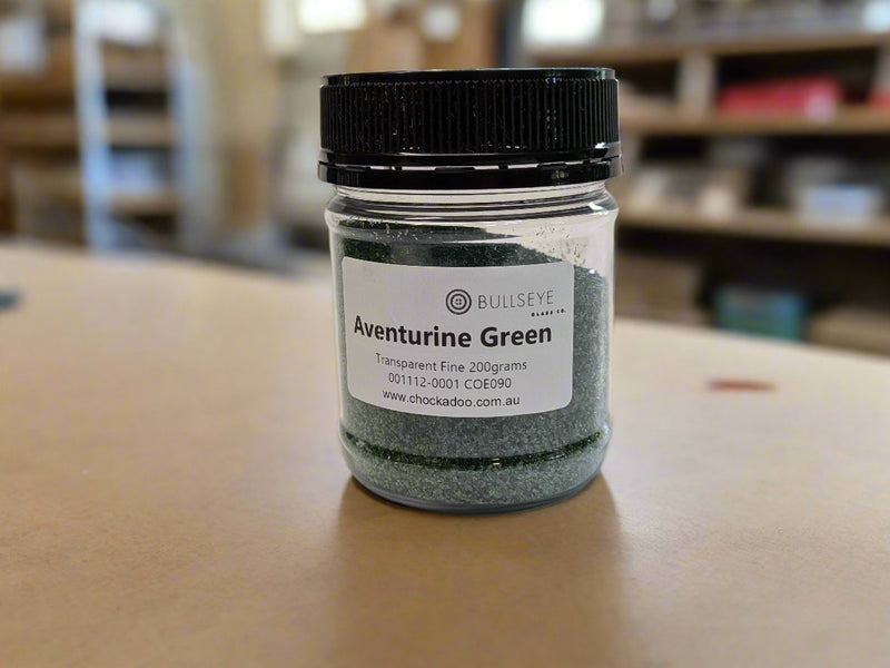 Aventurine Green Transparent Bullseye Fine Frit 1112