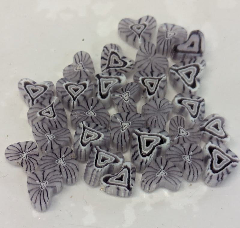 Purple Hearts Millefiori Murrine COE096