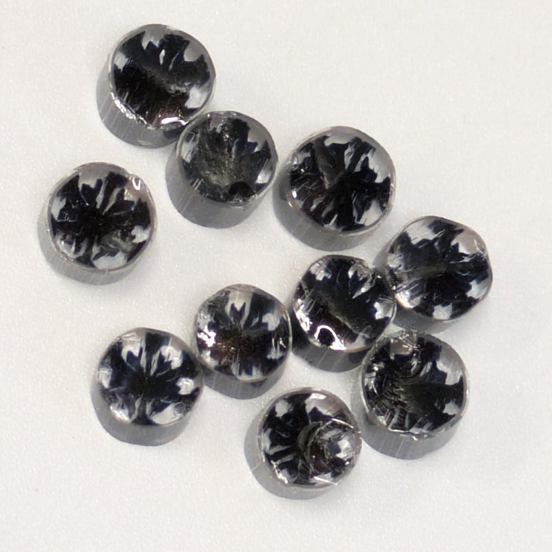 Black Snowflake Millefiori Murrine COE090