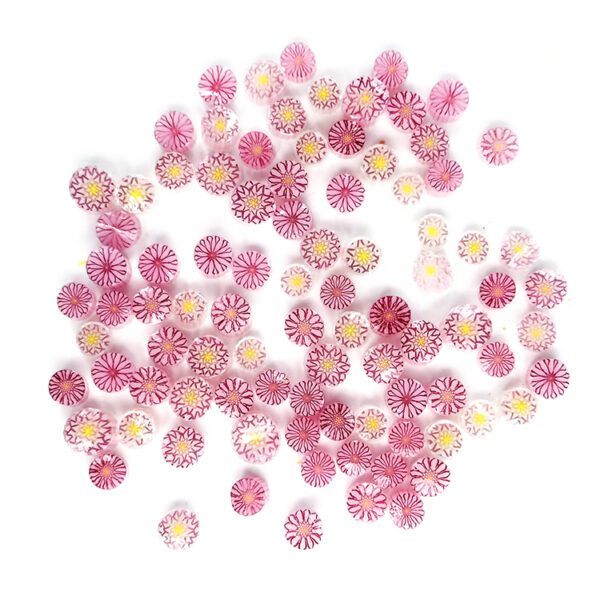 Pink Chrysanthemum Millefiori Murrine COE090