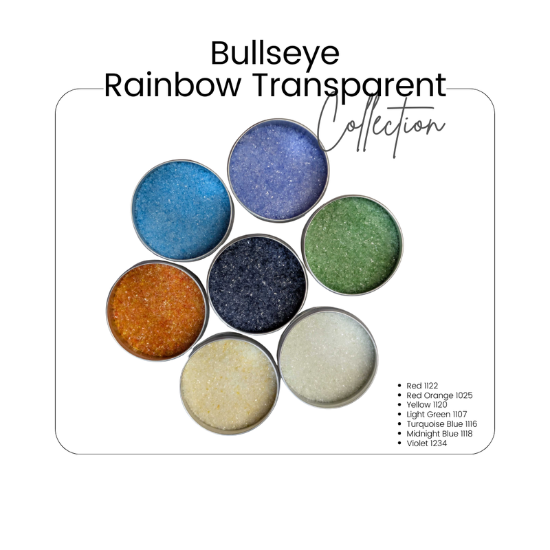 Bullseye Rainbow Transparent Frit Collection