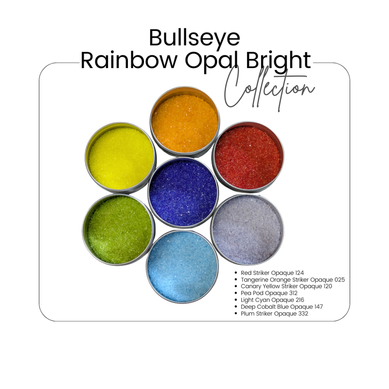 Bullseye Rainbow Opal Bright Frit Collection