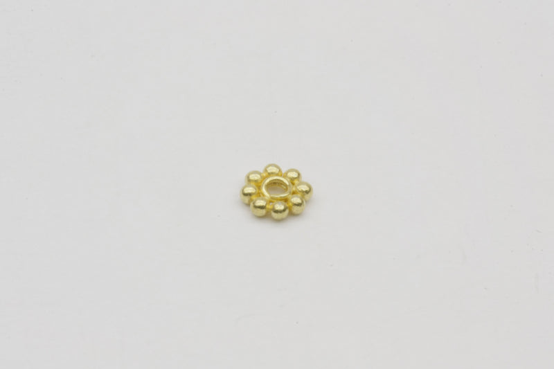 Vermeil Dotted Flower Bead Spacer 5mm