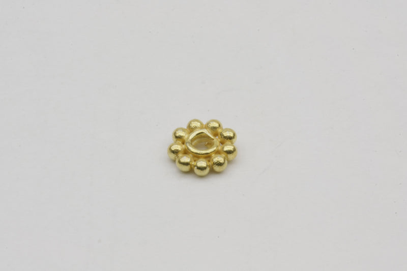 Vermeil Dotted Flower Bead Spacer 6mm
