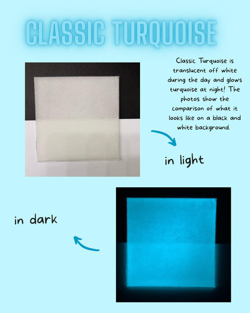 Classic Turquoise Glow Glass Sheet COE090