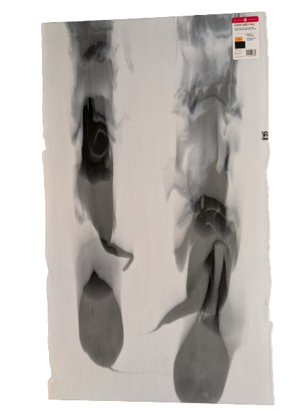 Bullseye Glascadia: White, Light Silver Grey Bullseye Sheet 81203A 3MM