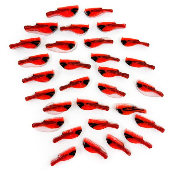 Cardinal Bird Millefiori Murrine COE090