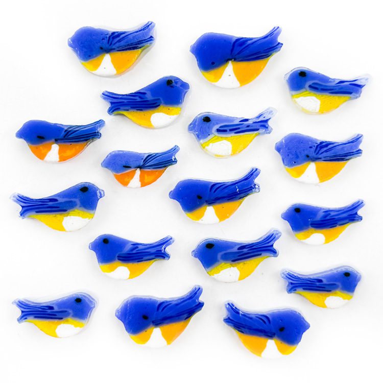 Blue Bird - XL Birds Millefiori Murrine Tabitha's Emporium COE090