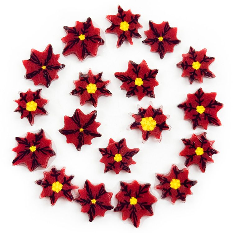 Poinsettia - Flower Millefiori Murrine COE096