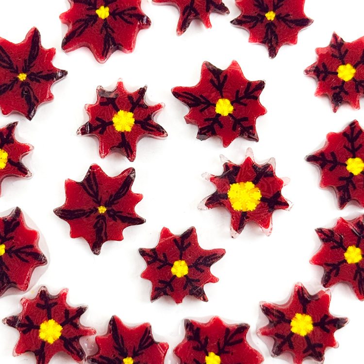 Poinsettia - Flower Millefiori Murrine COE096