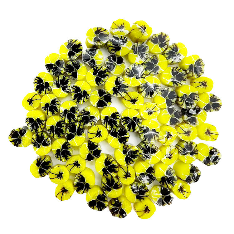 Yellow Pansy Flower Millefiori Murrine COE090