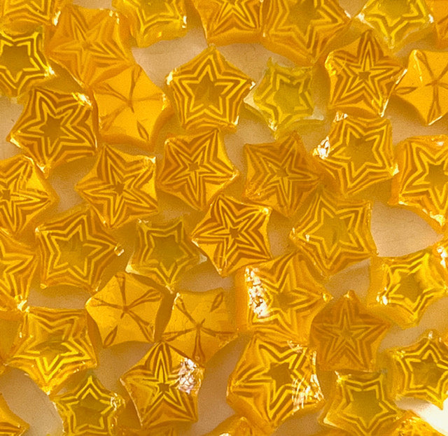 Yellow Star Millefiori Murrine COE096