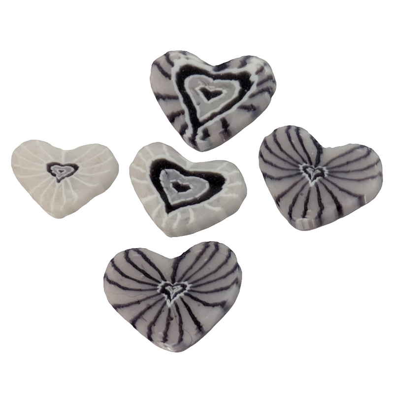 Purple Extra Large Hearts Millefiori Murrine COE096