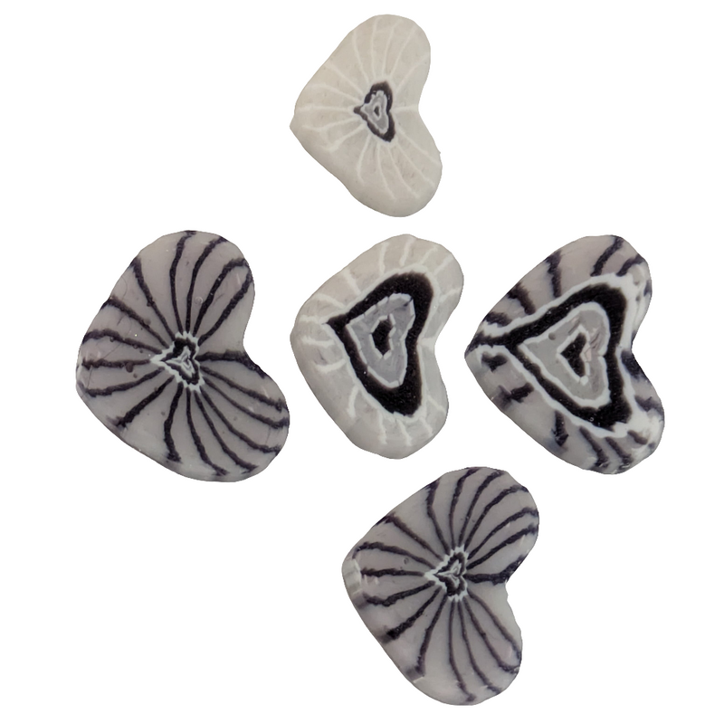 Purple Extra Large Hearts Millefiori Murrine COE096