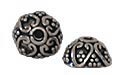 Sterling Silver Heart Wire Design Bali Bead Cap