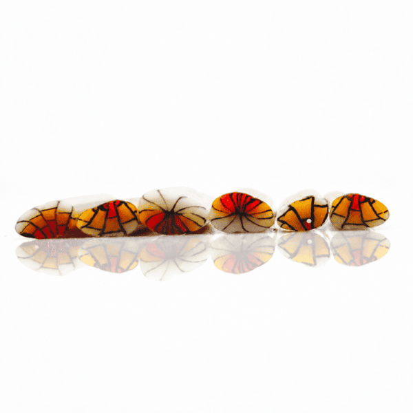 Golden Ember- Butterfly Millefiori Murrine Tabitha's Emporium COE090