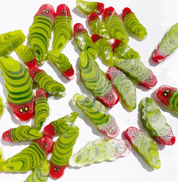 Caterpillars Mixed Size Millefiori Murrine COE090
