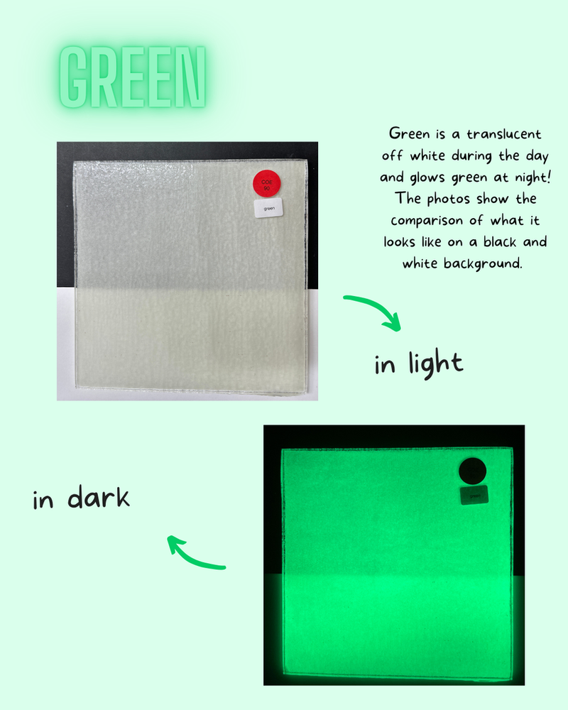 Classic Green Glow Glass Sheet COE096