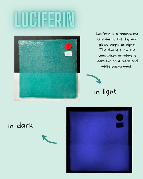 Luciferin Glow Glass Sheet COE090 Studio Square