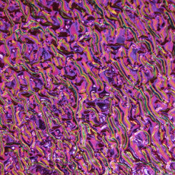 Green Magenta Blue Ripple on Clear Bullseye COE090